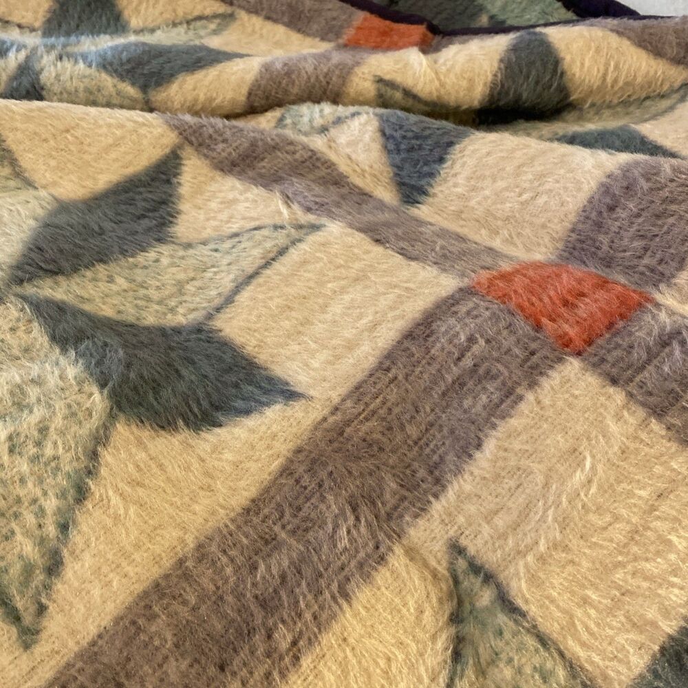 VTG Biederlack Nap Wrap Blanket Zip Snap Throw Pennsylvania Dutch Star USA Made